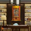 Pintura decorativa thangka de aldea de Xizang, pintura colgante, Padmasambhava, Nueva Estatua de Bronce de Padmasambhava de Ocho Formas, thangka de Padmasambhava