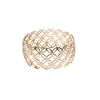 Pulsera Ancha de Flores Redonda Hueca Transfronteriza Europea y Americana Estilo Abierto de Personalidad Pulsera de Joyería para Manos de Lujo Ligero y de Alta Gama para Mujeres