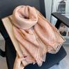 Lenço Fino de Linho Renda Algodão e Linho Xale Externo de Verão Feminino Moda Primavera & Outono Lenço de Seda de Alta Qualidade Lenço de Gaze