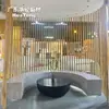 Banco de arte de hormigón translúcido GRC, asiento de iluminación decorativa comercial, elemento paisajístico de moda hecho a medida