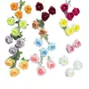 Flor artificial de rosa Austin de 3 cabeças transfronteiriça, decoração de casamento, ornamento decorativo para casa e hotel, flor de seda para atacado de comércio exterior