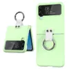 Aplicable Transfronterizo Samsung Zflip 30% de descuento Funda para Teléfono Apilable con Correa, Anillo Zflip8 Cubierta Protectora para Teléfono con Acabado Mate tipo Piel