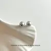 Pendientes de botón de Plata 999 con Perla Genuina, Diseño de Moda de Gama Alta de Nicho, Pendientes Versátiles y Únicos
