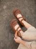 Sandalias Romanas de Estilo Étnico de Verano para Mujer, Zapatos Retro Huecos para Mujer, Modernos, Versátiles y Cómodos, Sandalias Retro para Mamá