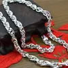 Cadena de ola de agua collar de plata de ley S990 explosión de ola pareja collar coreano Lin FA joyería de plata de ley al por mayor