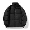 Jaqueta de Algodão Retro Americana com Gola Alta para Homens, Tendência de Inverno Marca Jaqueta Puffer Acolchoada com Bainha Ajustável, Casaco de Algodão Resistente à Água