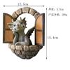 Nuevos Adornos de Dragón Pequeños y Lindos en el Balcón Adornos de Puerta de Dinosaurio para Jardín Artesanías de Resina Adornos Estatua