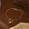 Pulsera de Hilo Rojo del Año del Caballo del Zodiaco 2026 para Mujeres Pulsera de Hilo Rojo Tejida para Mejores Amigos y Parejas Accesorios de Año Nuevo Venta al por Mayor