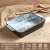 Forma de Assar Transfronteiriça Escandinava Criativa Quadrada com Duas Alças Grande Capacidade Listrada Azul Queijo Assadeira Simples