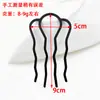 Peine de cuatro dientes herramienta para peinar el cabello pasador mate palillo para el cabello herramienta para moños inserto en forma de U peine de trenzado peine de seis dientes accesorio para el cabello