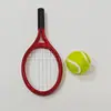 Llavero de Raqueta de Tenis Simulado Transfronterizo, Colgante Estilo Europeo y Americano, Adorno Pequeño de Plástico Periférico con Temática de Tenis, Regalo Creativo