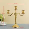 Suporte de Velas Estilo Europeu com Uma, Três ou Cinco Cabeças, Suporte de Velas de Haste Longa para Casamentos, Jantares à Luz de Velas, Hotéis, Aniversários e Decoração de Casa