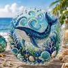 Colgante de Bordado de Diamantes Mundo Submarino: Tiburón de Aguas Profundas, Medusa, Ballena, Tortuga Marina Serie Pintura de Diamantes Hecha a Mano Adorno Colgante