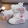 Nuevos Zapatos Infantiles para Niñas y Niños Primavera y Otoño 2026, Zapatos de Piel Blancos, Tenis de Moda Bajos de Dibujos Animados