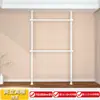 Secador de ropa de pie perchero de dormitorio estante telescópico sin perforaciones para balcón barra de piso para armario