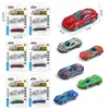Coches de Juguete Transfronterizos para Niños, Coches de Carreras Deslizables de Aleación, Modelos de Simulación de Coches Pequeños, Vehículos de Ingeniería, Coches de Policía, Camiones de Bomberos Set