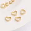 14k Cor Preservação Ouro Oco Coração Estrela de Seis Pontos Conjunto Bead Spacer DIY Handmade Pulseira Colar Acessórios