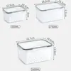 Caja de Conservación Fresca Sellada para Alimentos Transfronterizos Caja de Almacenamiento con Tapa para Frutas y Verduras de Grado Alimenticio con Drenaje Caja de Almacenamiento para Congelador Refrigerador Venta al por Mayor