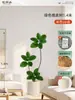 Plantas Verdes Artificiais de Alta Qualidade para Decoração de Sala de Estar, Planta Realista Falsa de Figueira-da-Índia Preta para Decoração de Sala de Transmissão ao Vivo