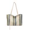 Nova Bolsa de Lona de Grande Capacidade para o Dia a Dia 2026, Bolsa Tote de Ombro da Moda Tendência, Bolsa de Mão Vertical Casual com Listras