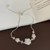 Pulsera Deslizante Simple, Fresca y Dulce de Gato y Mariposa con Flor para Mujer, de Alta Gama, Elegante y de Moda