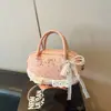 Bolsa de Bowling de Mão Simples Feminina 2026 Novo Estilo Coreano Moda Toque de Luxo Bolsa de Ombro Único Tendência Casual Bolsa Transversal