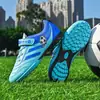 2026 Nuevos Zapatos de Fútbol de Cuero con Velcro Transfronterizos para Niños y Jóvenes, Zapatos Deportivos sin Cordones para Estudiantes