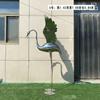 Esculturas de Guindaste de Aço Inoxidável para Decoração de Interiores Ornatos de Escultura de Guindaste de Aço Inoxidável Espelhado Ornatos para Paisagismo de Jardim e Comunidades Comerciais