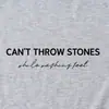 Amazon Moda Casual Europea y Americana Transfronteriza No Se Pueden Tirar Piedras Estampado de Letras Verano Versátil Camisa de Manga Corta