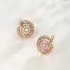 Pendientes de Zirconia Dorados Champagne Rusos de Nuevo Estilo Transfronterizos para Mujer, Elegantes de Estilo Europeo y Americano, Pendientes de Moda y Versátiles