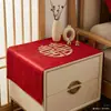 Mantel de Boda, Mesita de Noche Roja, Mantel Bordado Estilo Chino Doble Felicidad, Cubierta Antipolvo para Lavadora y Refrigerador, Mantel para Mesa de Café