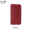 Nuevo monedero para mujer anti-magnético RFID transfronterizo, bolso de mano simple de gran capacidad con textura de piel de guijarro y múltiples compartimentos para libretas bancarias, billetera larga