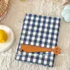 Tela de hilo teñido lavado de algodón puro, tela de cuadros azules estilo coreano, patrón básico de Chaoyang, adecuada para ropa, ropa de niños y accesorios para el cabello