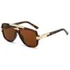 Tendencia europea y americana transfronteriza con gafas de sol cuadradas retro tipo caja moda gafas de sol metálicas fabricantes venta al por mayor