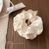 Anillo para el Cabello de Encaje Plisado Satín Brillante Intestino Grueso Cuerda para la Cabeza de Mujer Cuerda para Cola de Caballo Banda de Goma Bola de Tendón Accesorios para el Cabello Cubierta de Cuero