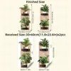 Br3448M Adesivos de Parede Autoadesivos Decorativos Estilo Planta Verde Estéreo Criativo Artificial para Sala de Estar, Quarto, Varanda