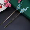 Horquilla de Flor de Peonía de Doble Cara de Alta Precisión por Electroforesis de Aleación Estilo Antiguo Horquilla para Cabello Hanfu Cheongsam Cuerpo Principal
