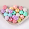 Contas Acrílicas Redondas Ab 8-16mm Contas Soltas Contas Galvanizadas Cor Macaron Corrente de Celular Pulseira DIY Acessórios para Miçangas