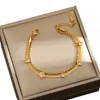 Pulsera de Acero de Titanio de Doble Capa con Números Romanos, Sencilla y Personalizada, Transfronteriza para Mujer, Pulsera de Moda Trendy Ins de Celebridad de Internet de Nicho