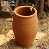 Novo vaso de flores secas estilo Zen chinês, vaso rústico de cerâmica para arranjos florais, decoração vintage para sala de estar, vaso de terracota estilo antigo para suculentas