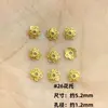 Plata de Ley S925 Espaciador Chapado en Oro de 24 Quilates Material para Accesorios de Pulsera DIY Set de Toros Toro de Diamante Accesorios de Cuentas de Plata Cuentas Bala