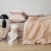 Juego de cama de lujo ligero de 60 piezas de Tencel de Lanjing, sábana de verano de seda helada para dormir al aire libre, funda de edredón, juego de cama de tres piezas