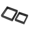 Película PE Caja Transparente para Joyería Exhibidor de Aretes Anillos Collares Caja de Almacenamiento Cuadrada Colgante Negro Blanco Venta al por Mayor