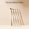Juego de 5 brochas de maquillaje para ojos de porcelana de nube, brocha para sombra de ojos, brocha para difuminar, brocha tipo cuchilla para el párpado inferior, brocha para detalles de ojos, herramientas de belleza