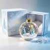 Adorno de bola luminosa transparente navideño transfronterizo, bola de cristal 3D, decoración de escena de ambiente festivo para árbol de Navidad, adorno colgante