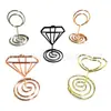 Sujetapapeles Redondo Metálico con Forma de Corazón, Clip para Tarjetas de Visita de Boda, Notas, Tarjetas Fotográficas, Etiquetas, Mensajes