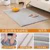 Alfombra de pelo de conejo color crema, alfombrilla para el suelo, alfombra de mesita de noche para dormitorio, alfombrilla para ventana salediza de sala de estar, manta de sofá, alfombrilla para mesa de centro, lavable a máquina