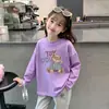 Camiseta Base de Moda Nueva para Niñas Primavera y Otoño 2026, Camiseta de Manga Larga Transpirable de Algodón Puro Moderna para Niñas