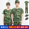 Camiseta de Entrenamiento Militar de Algodón Puro Manga Corta Pantalón Largo Exterior Cuello Redondo Entrenamiento Delgado Secado Rápido Deportes Camuflaje para Estudiantes de Secundaria, Preparatoria y Universitarios