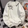 Marca de moda americana Sudadera con capucha de cuello redondo para hombre Otoño Invierno Peso Pesado Sin capucha Capa base Ropa exterior Manga Larga Parte superior Chaqueta con forro polar